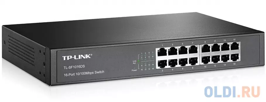 Коммутатор TP-LINK TL-SF1016DS 16-портовый 10/100 Мбит/с настольный/монтируемый в стойку коммутатор