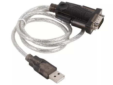 Кабель-адаптер USB AM <- COM DB9M(RS232) Orient USS-101N18, chipset Prolific PL2303TA, поддержка Win 8/8.1, 1.8м, крепление винты
