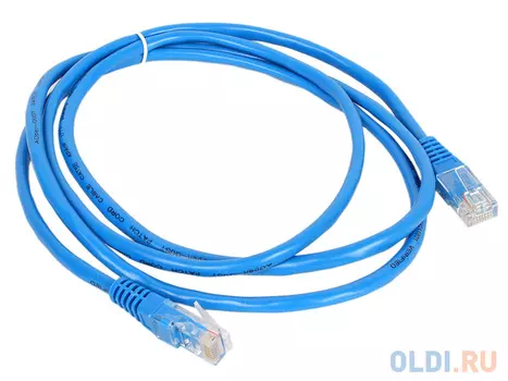 Патч-корд литой "Aopen" UTP кат.5е 1,5м синий <ANP511_1.5M_B