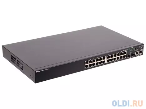 Коммутатор Dell PowerConnect 3524 управляемый 24 порта 10/100Mbps 2хSFP 210-19768-1