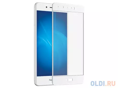 Закаленное стекло с цветной рамкой (fullscreen) для Huawei Honor 6C DF hwColor-11 (white)