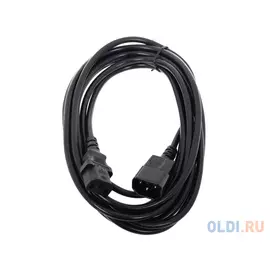 Кабель питания сист.блок-монитор Cablexpert PC-189-VDE-5M, 5м, C13-C14, VDE, 10А, черный, с заземлением