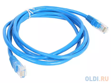 Патч-корд литой Aopen/Qust UTP кат.5е 2м синий <ANP511_2M_B