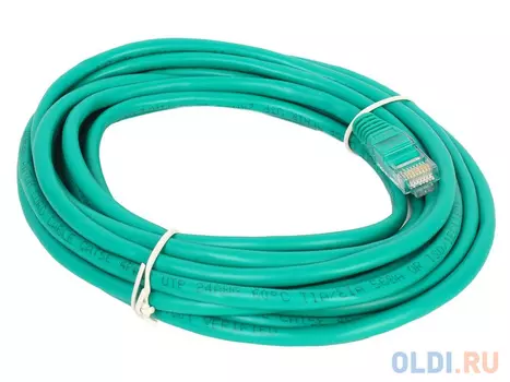 Патч-корд литой Aopen/Qust UTP кат.5е 5м зеленый <ANP511_5M_G