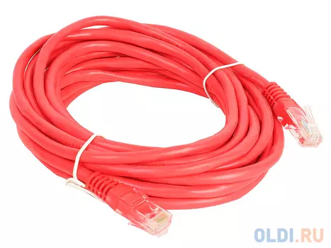 Патч-корд литой Aopen/Qust UTP кат.5е 5м красный