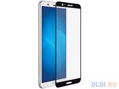 Закаленное стекло с цветной рамкой (fullscreen) для Huawei P Smart DF hwColor-37 (black)