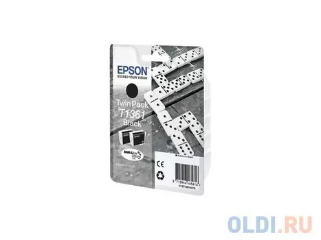 Картридж Epson C13T13614A10 для K101/K201/K301 черный 2шт в упаковке
