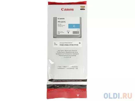 Картридж Canon PFI-207 C для iPF 680/685/780/785 голубой 8790B001