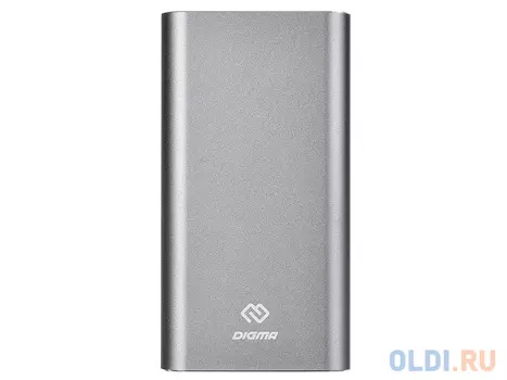 Мобильный аккумулятор Digma DG-ME-15000 Li-Pol 15000mAh 3A темно-серый 1xUSB