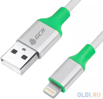 Кабель Lightning Green Connection GCR-50504 круглый серебристый