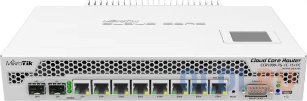 Маршрутизатор MikroTik CCR1009-7G-1C-1S+PC Cloud Core Router 1009-7G-1C-1S+PC with Tilera Tile-Gx9 CPU (9-cores, 1Ghz per core), 2GB RAM, 7xGbit LAN,
