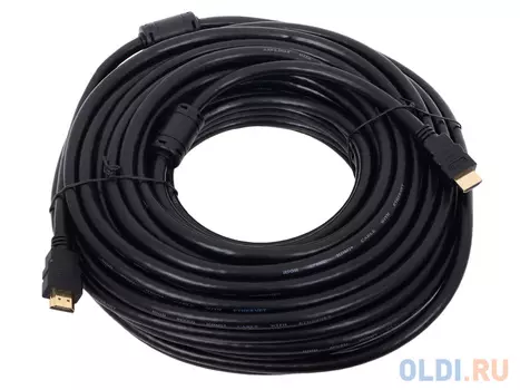 Кабель VCOM HDMI 19M/M ver:1.4+3D, 25m, позолоченные контакты, 2 фильтра