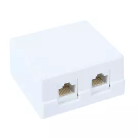 Розетка сетевая 5bites RJ45, cat.5e, два порта [LY-SB02-A]