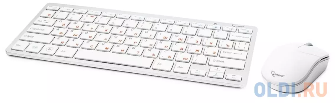 Комплект клавиатура и мышь Gembird KBS-7001-RU USB белый серебристый