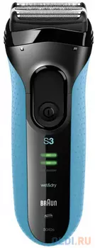 Бритва Braun 3045s Series 3 голубой чёрный