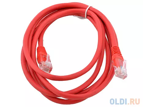 Патч-корд 5E категории UTP красный 2м Медный