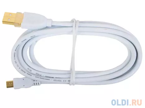 Кабель miniUSB 1.8м HAMA 00078468 круглый белый