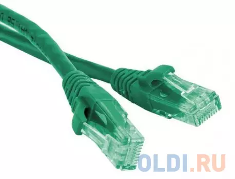 Патч-корд RJ45 - RJ45, 4 пары, UTP, категория 5е, 0.5 м, зеленый, TWT TWT-45-45-0.5-GN