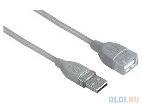 Кабель Hama USB 2.0 A-A (m-f) удлинительный, 3.0 м, *, серый H-45040