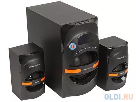 Колонки Dialog Progressive AP-210B BLACK - 2.1, 30W+2*15W RMS, Bluetooth, USB+SD reader