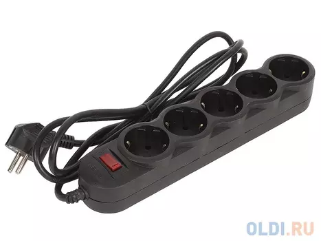 Сетевой фильтр Sven SF-05L 1,8 м (5 розеток) черный