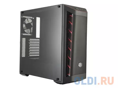 Cooler Master MasterBox MB511, 2xUSB3.0, 1x120 Fan, w/o PSU, Black, Red Trim, Mesh Front Panel, ATX