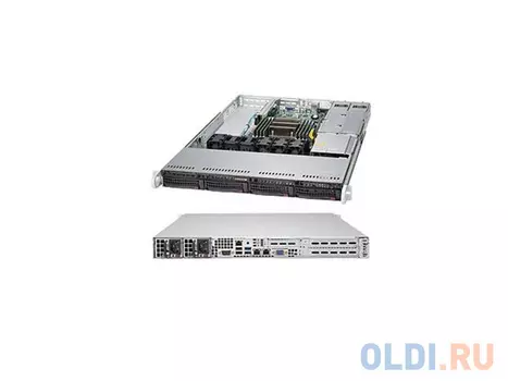 Серверная платформа Supermicro SYS-5018R-WR 1U 1xLGA2011-3, C612, 8xDDR4, up 4x3.5", 2x1GbE, IPMI, VGA, 2x500W, 2x FH/1x LP