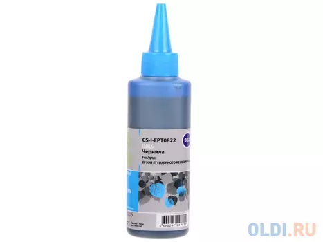 Чернила Cactus CS-I-EPT0822 для Epson Stylus Photo R270/290/RX590 100мл голубой