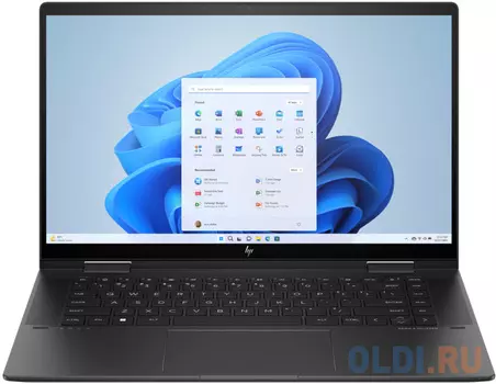 Ноутбук HP Envy x360 15-fh0012ci Ryzen 7 7730U 16Gb SSD1Tb AMD Radeon 15.6" OLED Touch FHD (1920x1080) Windows 11 Home black WiFi BT Cam (A1UW9EA