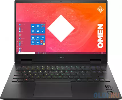 Ноутбук HP Omen 15-ek0049ur 15.6" 1920x1080 Intel Core i7-10750H 1024 Gb 16Gb WiFi (802.11 b/g/n/ac/ax) Bluetooth 5.0 nVidia GeForce RTX 2070 Super 8192 Мб черный Windows 10 Home 2X0K2EA