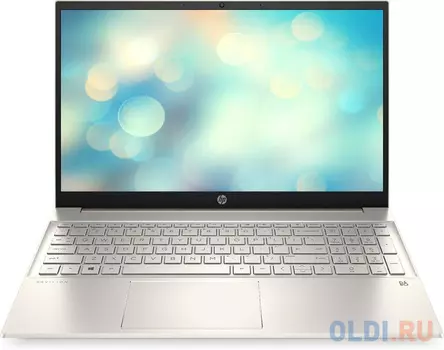 Ноутбук HP Pavilion 15-eg0043ur Core i3 1115G4 8Gb SSD256Gb Intel UHD Graphics 15.6" IPS FHD (1920x1080) Free DOS 3.0 gold WiFi BT Cam