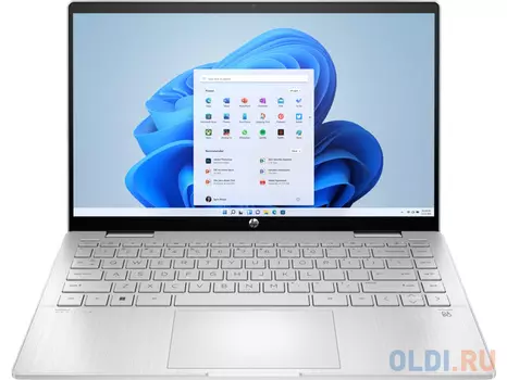 Ноутбук HP Pavilion x360 14-ek1006nia Core i5 1335U 8Gb SSD512Gb Intel Iris Xe graphics 14" IPS Touch FHD (1920x1080) Windows 11 Home silver WiFi