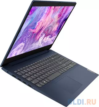 Ноутбук Lenovo IdeaPad 3-15IIL05 15.6" 1920x1080 Intel Core i5-1035G1 256 Gb 8Gb Intel UHD Graphics синий Без ОС 81WE00KERK