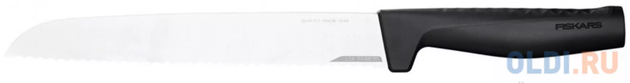 Нож Fiskars Hard Edge (1054945) стальной для хлеба лезв.218мм прямая заточка черный
