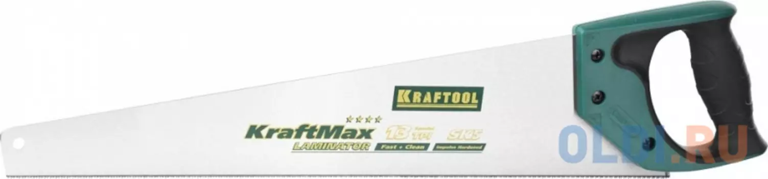 Ножовка для точного реза KRAFTOOL 15225-50 KraftMax Laminator 500 мм, 13 TPI универсальный зуб