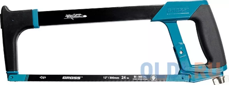Ножовка GROSS 77600 PIRANHA 300 мм по металлу обрезиненная рукоятка и захват