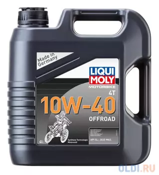 НС-синтетическое моторное масло LiquiMoly Motorbike 4T Offroad 10W40 4 л 3056