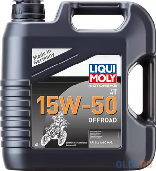 НС-синтетическое моторное масло LiquiMoly Motorbike 4T Offroad 15W50 4 л 3058