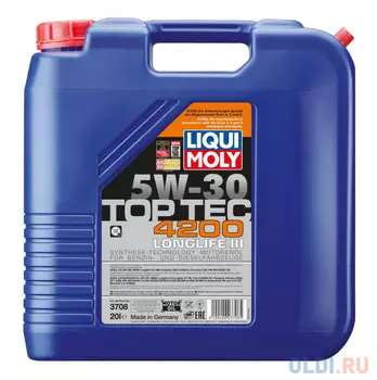 НС-синтетическое моторное масло LiquiMoly Top Tec 4200 5W30 20 л 3708