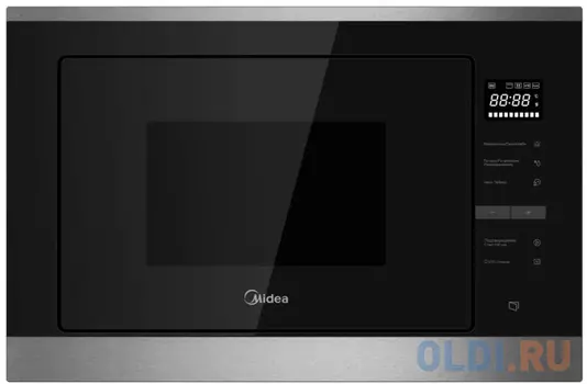 Объем 25 л, Мощность микроволн 900 Вт, Мощность гриля 1000 Вт, Сенсорное управление, Корпус из нержавеющей стали 8 программ авто меню, 5 уровней мощн