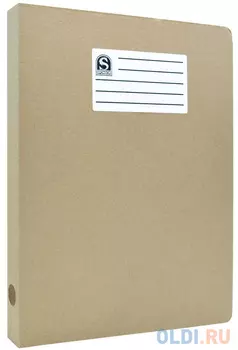 Офис-папка скоросшиватель, микрогофрокартон, 325 г/кв.м, 233х30х315 мм, бурый