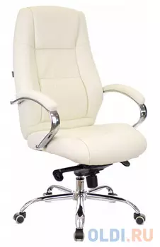 Офисное кресло Everprof Kron M бежевое (экокожа, хром, ролики, Мультиблок)