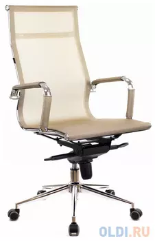 Офисное кресло Everprof Opera M золотистое (Акриловая сетка, хром, ролики, Мультиблок)