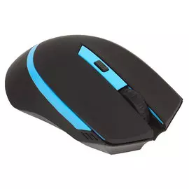 Мышь Oklick 630LW черный/голубой оптическая (1600dpi) беспроводная USB игровая (5but)