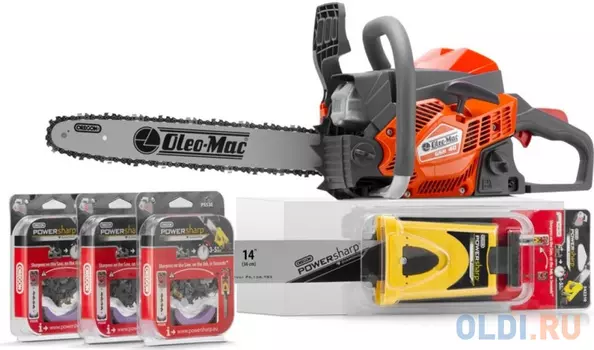 Oleo-Mac Бензопила 2,3 л.с. GSH 40 16", 3/8, 1.3 мм + комплект PowerSharp шина 14”, 5033-9001E1PS14/2