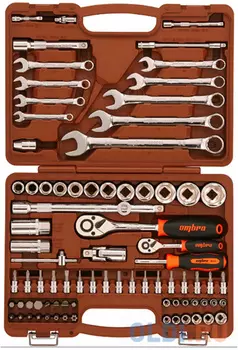 OMT82S Набор инструмента универсальный 1/4", 1/2"DR, 82 предмета, шт