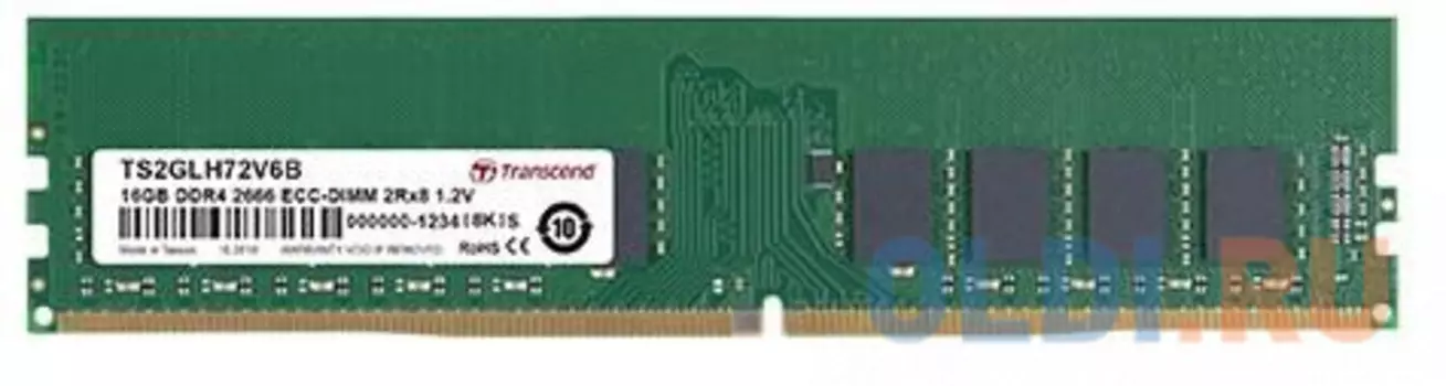 Оперативная память 16Gb (1x16Gb) PC4-21300 2666MHz DDR4 DIMM ECC CL19 Transcend TS2GLH72V6B