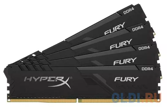 Оперативная память 16Gb (4x4Gb) PC4-19200 2400MHz DDR4 DIMM CL15 Kingston HX424C15FB3K4/16