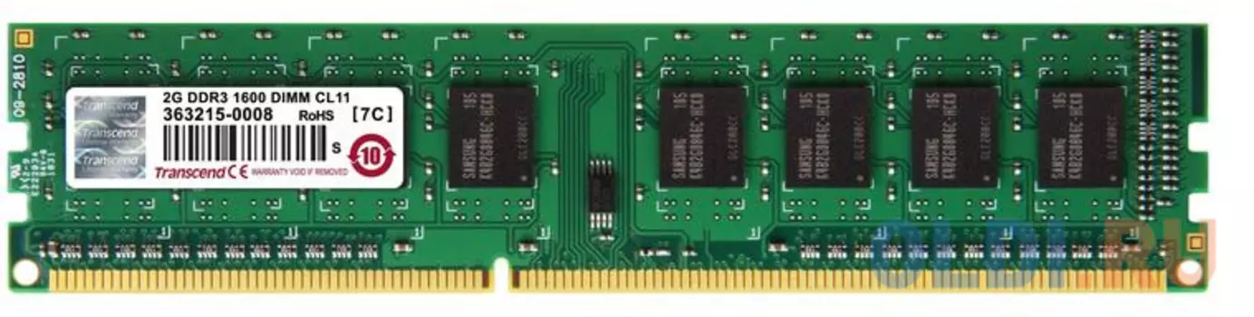 Оперативная память для компьютера Transcend TS256MLK64V6N DIMM 2Gb DDR3 1600MHz