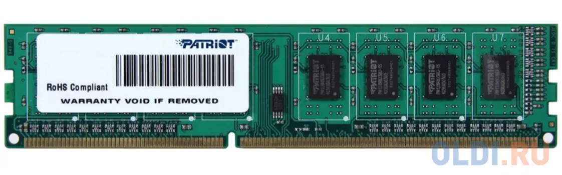 Оперативная память 2Gb (1x2Gb) PC3-12800 1600MHz DDR3 DIMM CL9 Patriot PSD32G160081